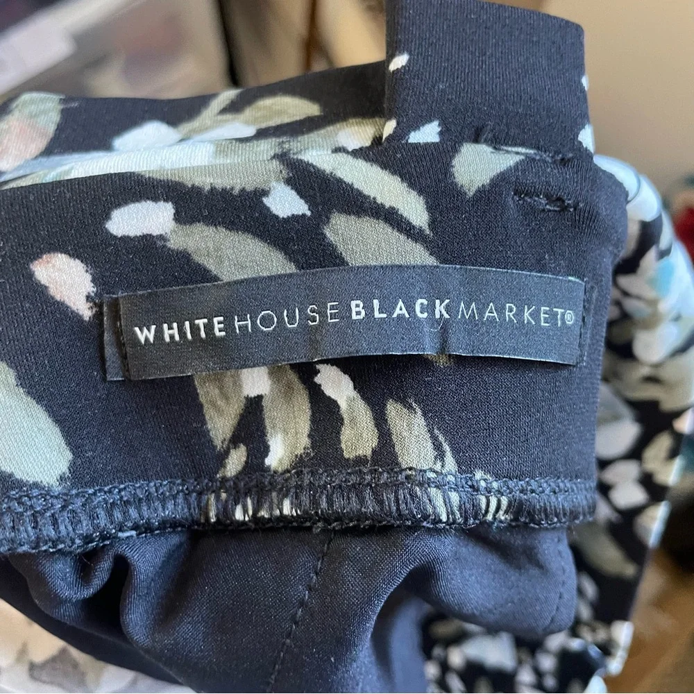 White House Black Market The Tapered Ankle Floral Dress Pants
